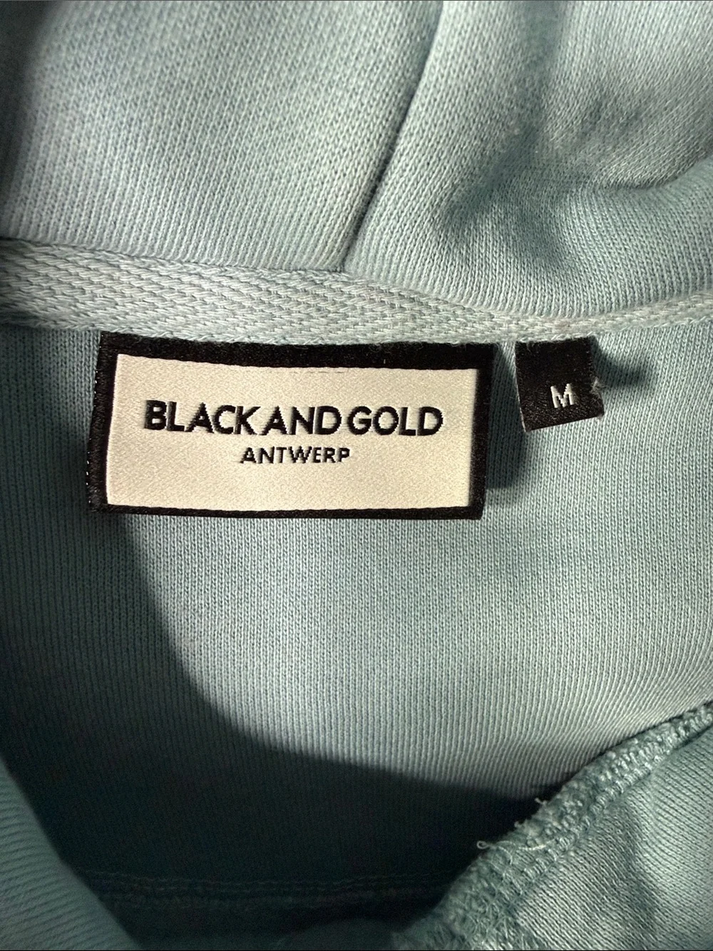 BLACK AND GOLD ANTWERP Sage Green Hoodie Sweatshirt M   (NWOT)